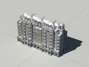 city construction - large real estate residences 105 Modèle 3D