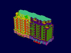 city construction - large real estate residences 105 Modèle 3D