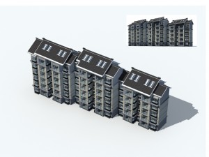 city construction - large real estate residences 107 Modelo 3D