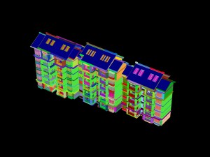 city construction - large real estate residences 107 Modello 3D