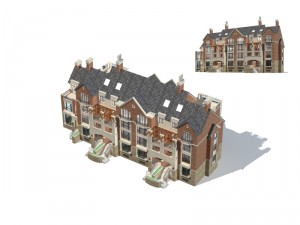 city construction - large real estate residences 110 3D Model