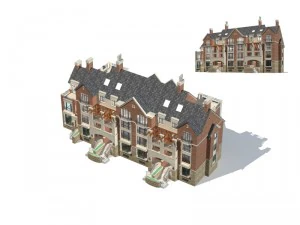 city construction - large real estate residences 110 3D Model