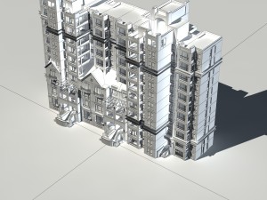 city construction - large real estate residences 111 3D 模型