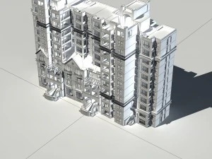 city construction - large real estate residences 111 3D Model