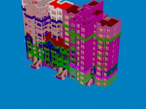 city construction - large real estate residences 111 3D 模型