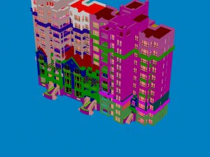 city construction - large real estate residences 111 3D Model