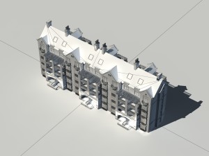 city construction - large real estate residences 352 3D Model