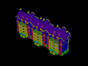 city construction - large real estate residences 352 3D Model