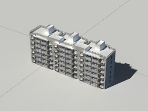 city construction - large real estate residences 354 3D Модель