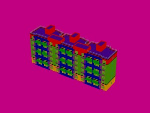 city construction - large real estate residences 354 3D Модель