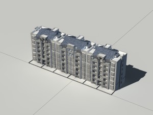 city construction - large real estate residences 355 Modello 3D