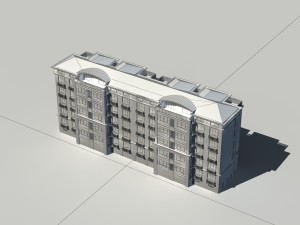 city construction - large real estate residences 357 Modèle 3D