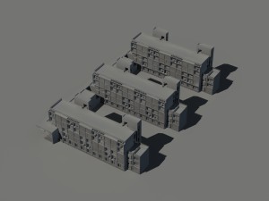 city construction - large real estate residences 454 3D Модель