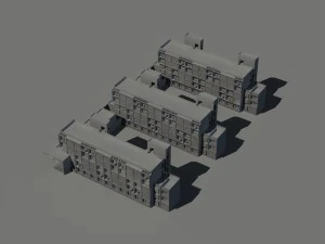 city construction - large real estate residences 454 3D Model