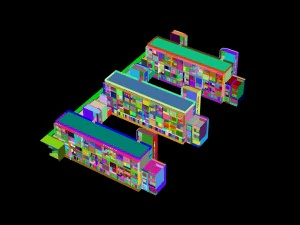 city construction - large real estate residences 454 3D Model