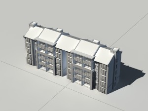 city construction - large real estate residences 335 3D Model