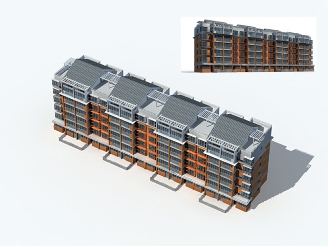 city construction - large real estate residences 336 Modèle 3D .c4d .max .obj .3ds .fbx .stl .blend 