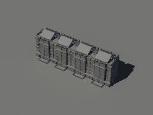 city construction - large real estate residences 336 Modèle 3D