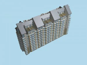 Progettazione architettonica dell'edificio per uffici del governo cittadino - 12 Modello 3D