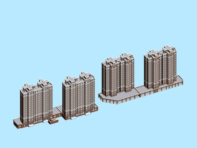 city government office building architectural design - 20 3D Model .c4d .max .obj .3ds .fbx .stl .blend 