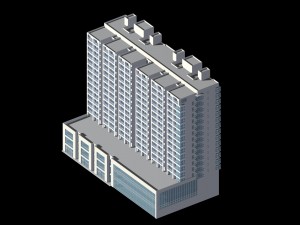 city government office building architectural design - 25 3D Модель