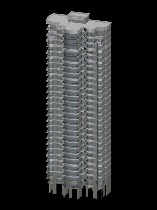 city government office building architectural design - 27 3D Model .c4d .max .obj .3ds .fbx .stl .blend