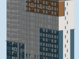 dise&ntilde;o arquitect&oacute;nico del edificio de oficinas del gobierno de la ciudad - 30 Modelo 3D