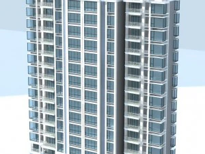 conception architecturale d'un immeuble de bureaux du gouvernement de la ville - 48 Modèle 3D