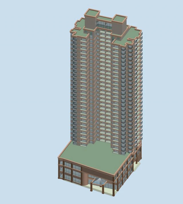 city government office building architectural design - 52 3D Model .c4d .max .obj .3ds .fbx .stl .blend 