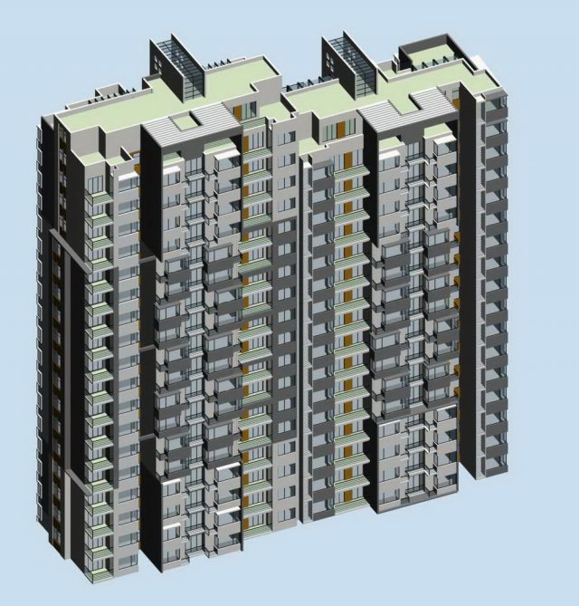 city government office building architectural design - 53 3D Модель .c4d .max .obj .3ds .fbx .stl .blend 