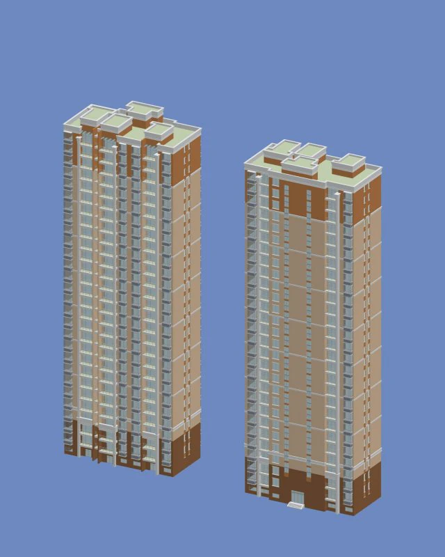 city government office building architectural design - 54 3D Model .c4d .max .obj .3ds .fbx .stl .blend 