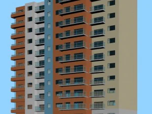 architectonisch ontwerp van stadskantoorgebouwen - 74 3D Model