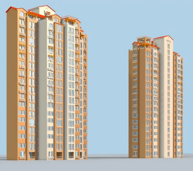 city government office building architectural design - 75 3D Model .c4d .max .obj .3ds .fbx .stl .blend