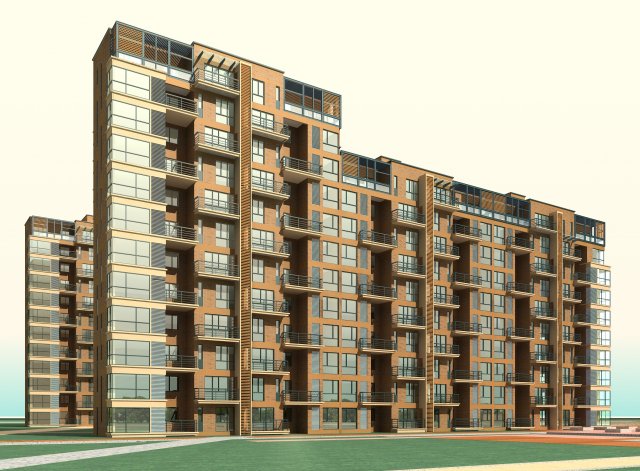 city government office building architectural design - 96 3D Model .c4d .max .obj .3ds .fbx .stl .blend 