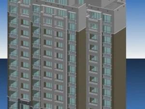 市役所庁舎建築設計 - 99 3Dモデル