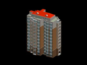 Architekturentwurf des B&uuml;rogeb&auml;udes der Stadtverwaltung - 100 3D Modell