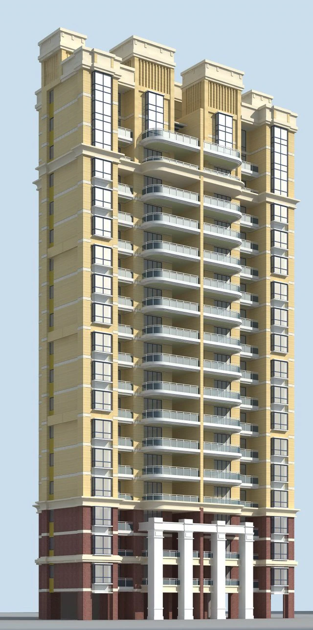 city government office building architectural design - 105 3D Model .c4d .max .obj .3ds .fbx .stl .blend 