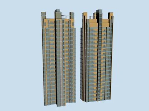 dise&ntilde;o arquitect&oacute;nico del edificio de oficinas del gobierno de la ciudad - 106 Modelo 3D