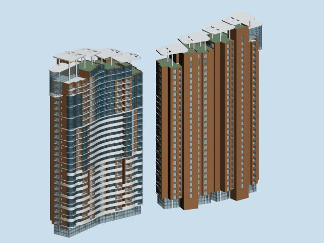 city government office building architectural design - 107 3D Model .c4d .max .obj .3ds .fbx .stl .blend 