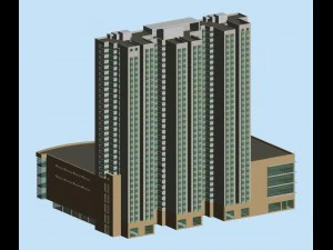 şehir h&uuml;k&uuml;met dairesi binası mimari tasarımı - 110 3D Model