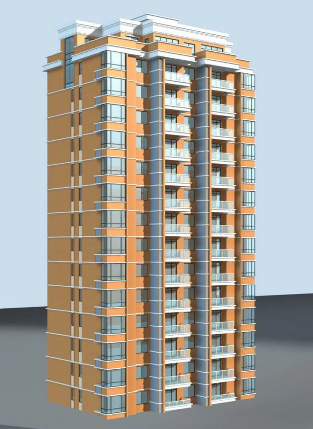 city government office building architectural design - 111 3D Model .c4d .max .obj .3ds .fbx .stl .blend