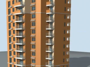 शहर के सरकारी कार्यालय भवन का वास्तुशिल्प डिजाइन - 114 3D मॉडल