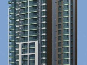 Architekturentwurf des B&uuml;rogeb&auml;udes der Stadtverwaltung - 115 3D Modell