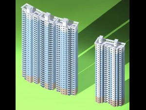 архітектурний проект будівлі міської адміністрації - 116 3D Модель