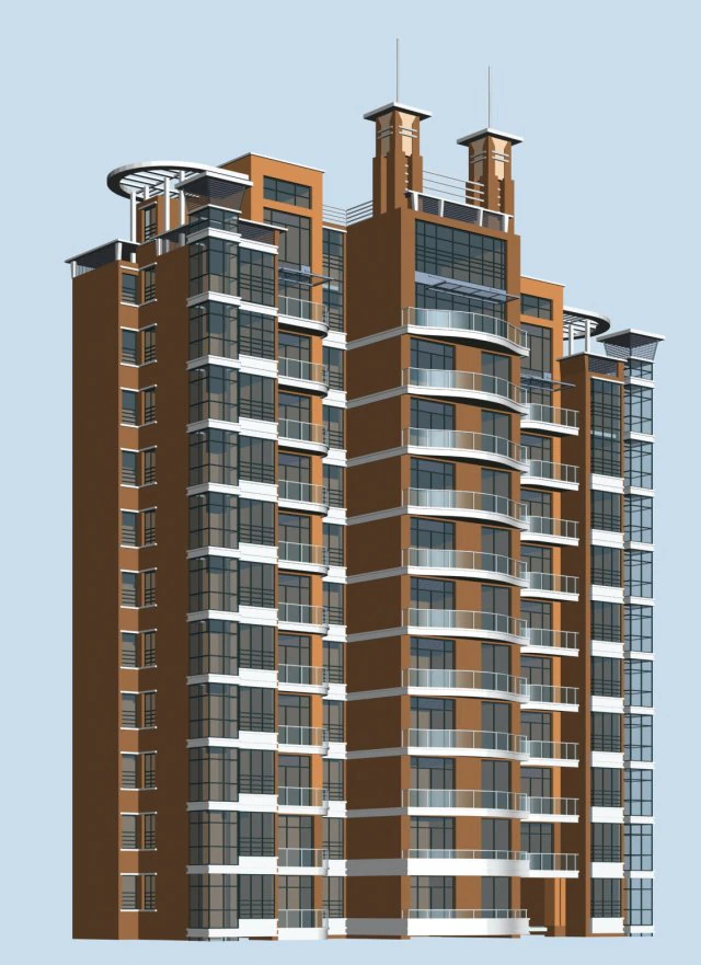 city government office building architectural design - 119 3D Model .c4d .max .obj .3ds .fbx .stl .blend