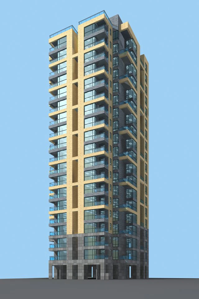 city government office building architectural design - 122 3D Model .c4d .max .obj .3ds .fbx .stl .blend 