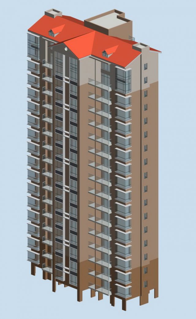 city government office building architectural design - 129 Modello 3D .c4d .max .obj .3ds .fbx .stl .blend 