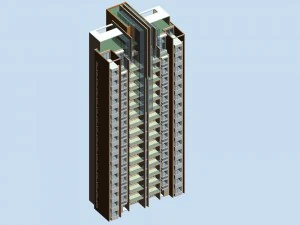 projeto arquitet&ocirc;nico do pr&eacute;dio da prefeitura - 132 Modelo 3D