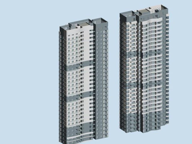 city government office building architectural design - 141 3D Model .c4d .max .obj .3ds .fbx .stl .blend 
