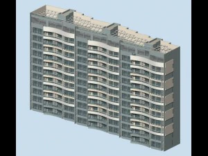 Architekturentwurf des Bürogebäudes der Stadtverwaltung - 142 3D Modell